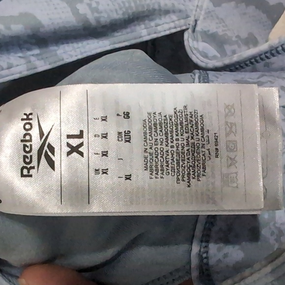 Reebok Blue Snake Print Racerback Sports Bra Size Extra Large - Picture 4 of 4